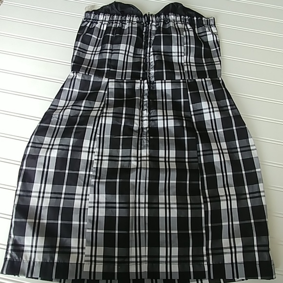 Strapless plaid dress - Picture 3 of 4
